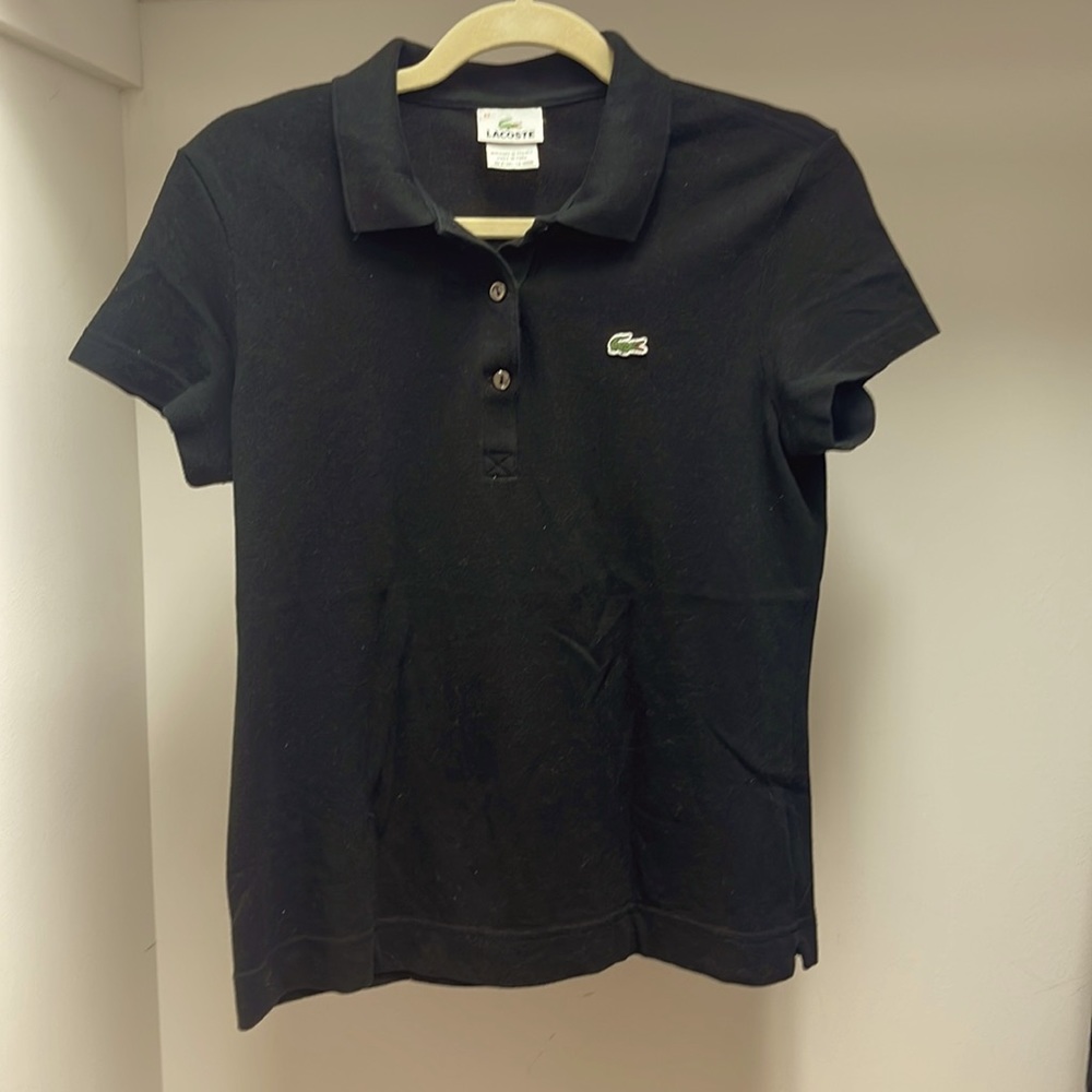 Lacoste black polo tee